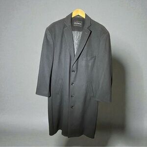 Arthur Black Wool Cashmere Blend Men's Black Top Coat Size L